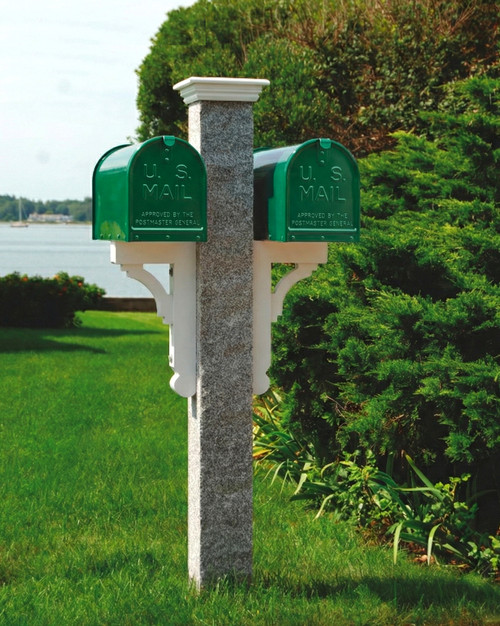 Gray Rock Granite Duet Mail Post