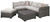 Cherry - Gray - Loveseat Sec/Otto/tbl Set(Set of 4)