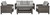 Cloverbrooke - Gray - Sofa/Chairs/Table Set (Set of 4)