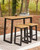 Town - Brown / Black - Counter Table Set (Set of 3)