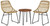 Coral - Light Brown / Black - Chairs W/Table Set (Set of 3)