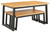 Town - Brown / Black - Dining Table Set (Set of 3)