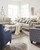 Meggett - Linen - 3 Pc. - Sofa, Loveseat, Ottoman