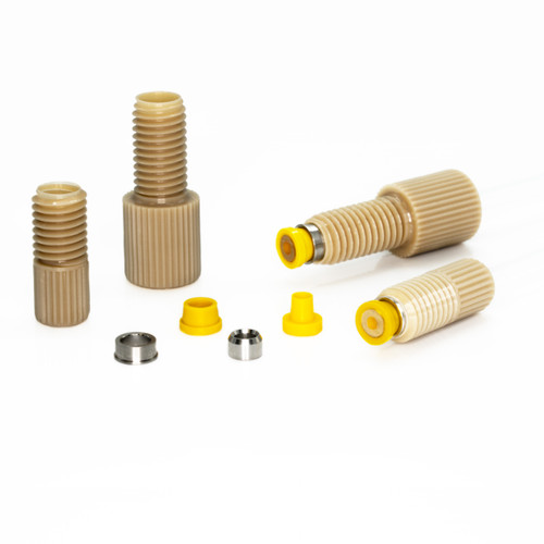 Ultra-mini Flangeless PEEK Fitting, PEEK Ferrule, SS Ring, 1/16