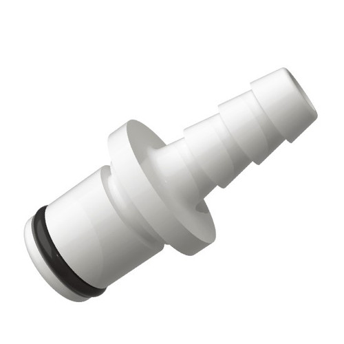 Non-Valved Male, Acetal In-Line with Barb for 1/4" to 3/8" Hose (B0 Series)