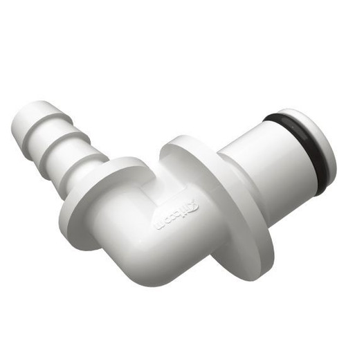 Non-Valved Male, Acetal Elbow with Barb for 1/4" or 3/8" Hose (B0 Series)