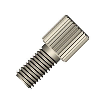 Flangeless Nut, Standard Knurl, PEEK, 1/4-28 Flat Bottom, 1/16" or 1/8" OD Tubing