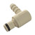 Valved or Non-Valved, Male, Polypropylene Elbow with Barb for 3/32" to 1/4" Hose (A6 Series)