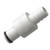 Non-Valved Male, Acetal In-Line with Barb for 1/4" to 3/8" Hose (B0 Series)