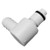 Non-Valved Male, Acetal Elbow with Barb for 1/4" or 3/8" Hose (B0 Series)