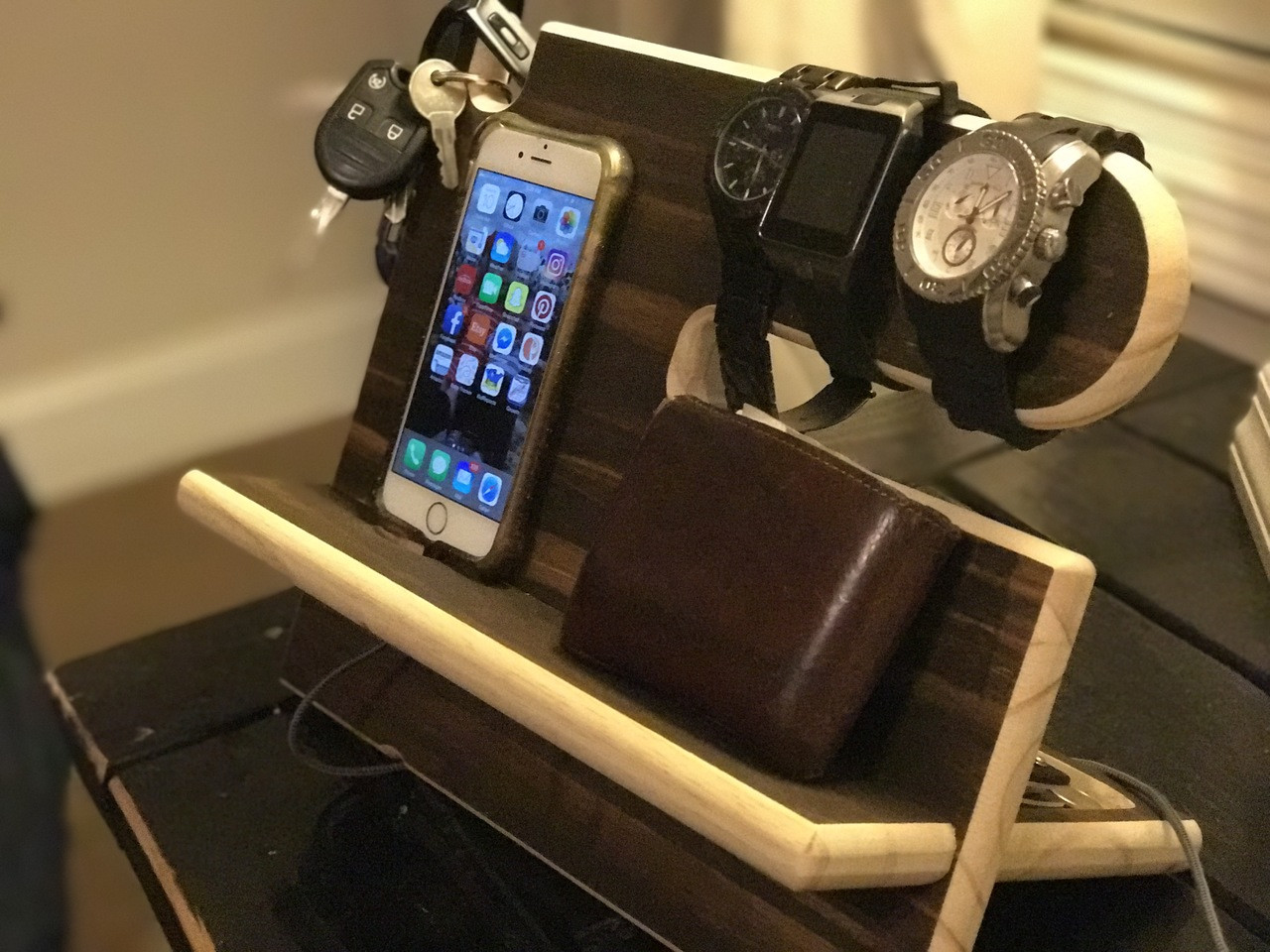 Cell Phone Dock and Accessories Organizer