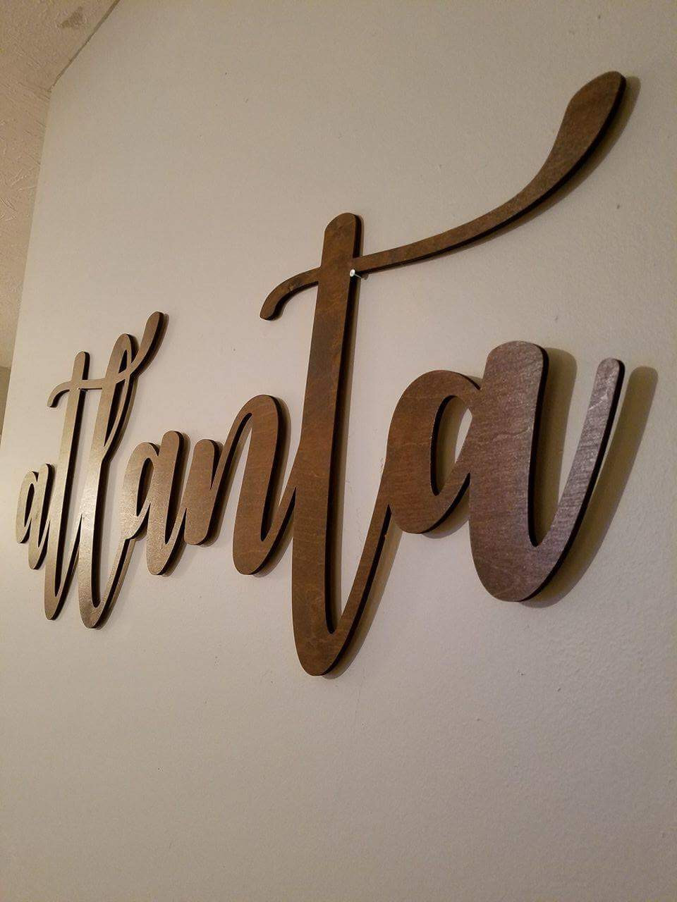 Custom Laser Cut Wood Word Signs