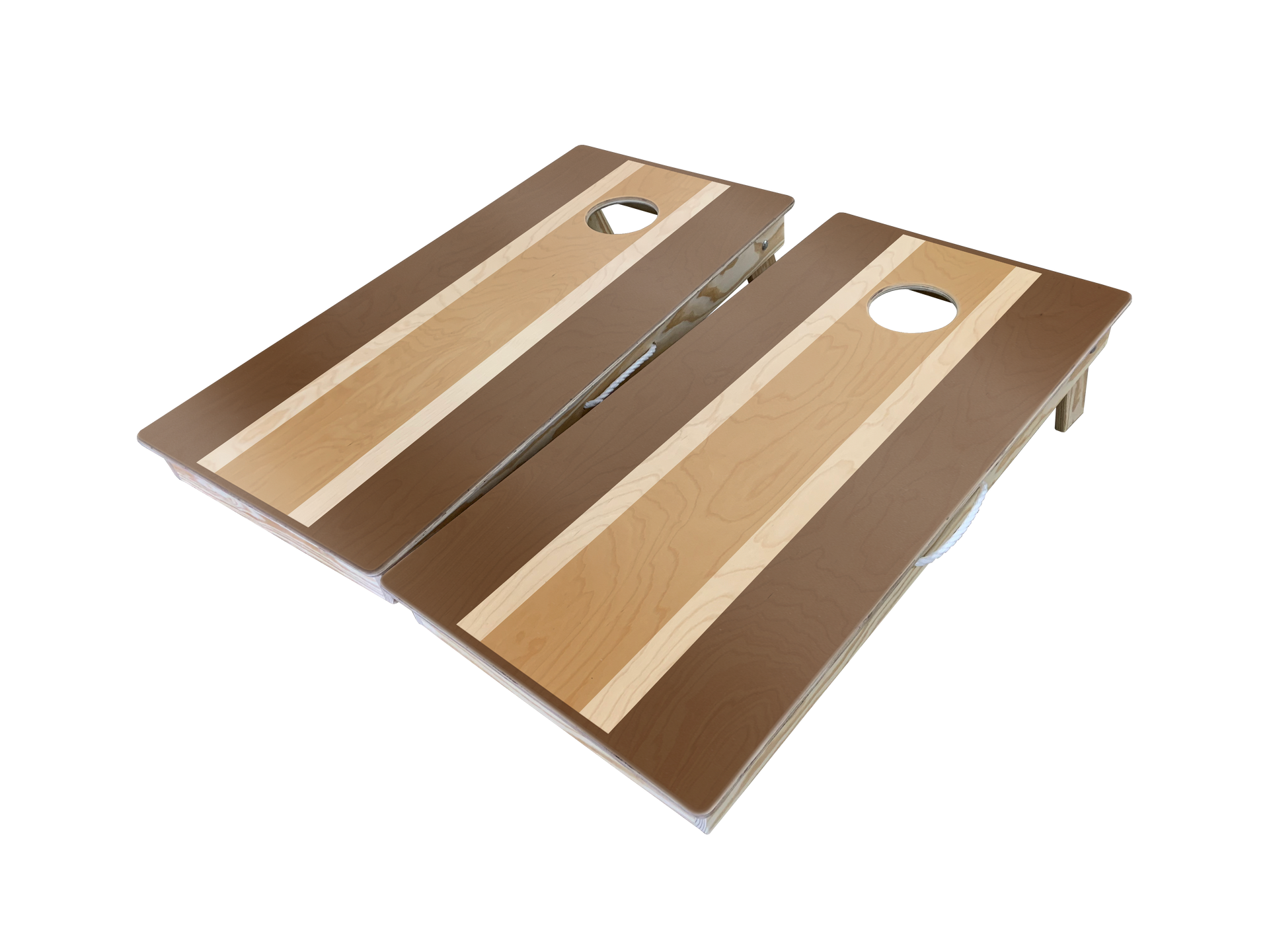 Tri Stained Striped Custom Cornhole Set West Cornhole