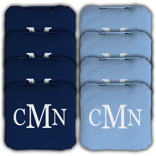 3 Letter Monogram Custom Logo Cornhole Toss Bags (8 Bags)