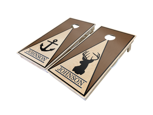 Deer and Anchor Custom Cornhole Board Set