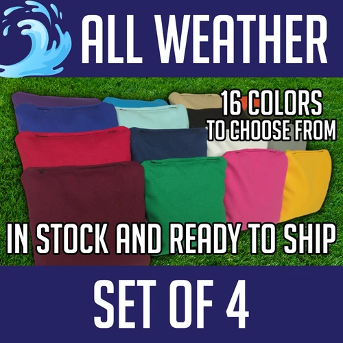 all weather plastic resin filled cornhole toss bags