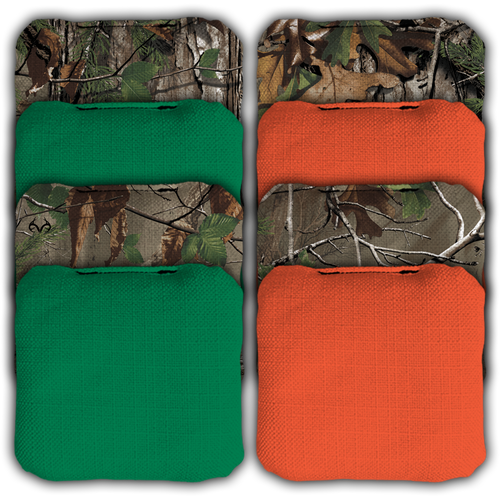 !FREE SHIPPING! Realtree Camo Corn Filled Cornhole Toss Bags with String Tote Bag (8 Bags)