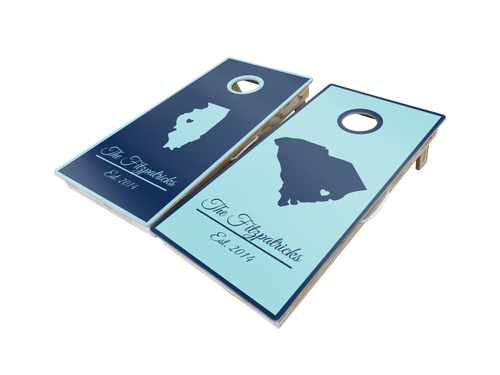 Pick Your State Custom Design Personalized Cornhole Board Set