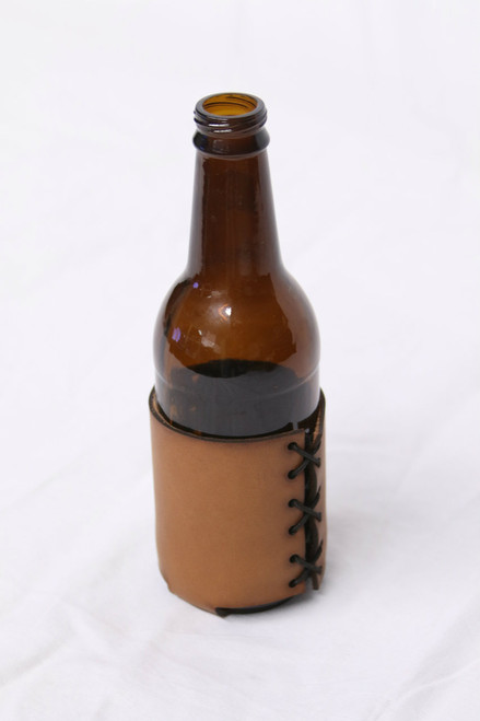 Leather Beer Holder, Beer Handle, Great Gift, Leather Beer Sleeve, Beer Cozy,  Beer Bottle Sleeve, Leather Bottle Sleeve, Leather Beer Handle 