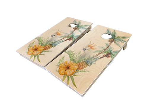 Tropical Cornhole Board Set