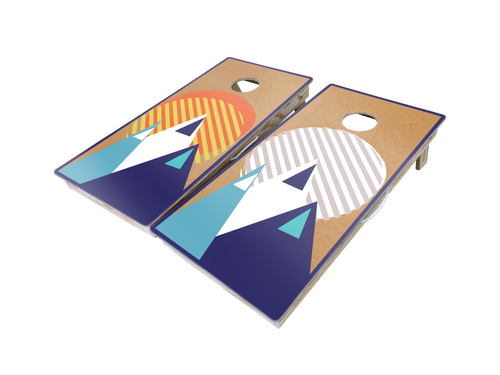 Abstract Mountains Cornhole Boards