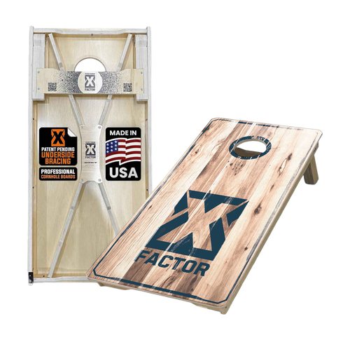 X Factor Cornhole Board Set- Worn Design