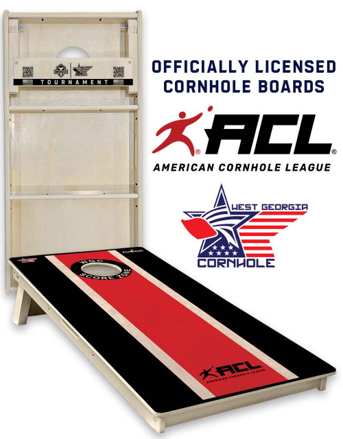 acl approved cornhole board set with acl comp stamp