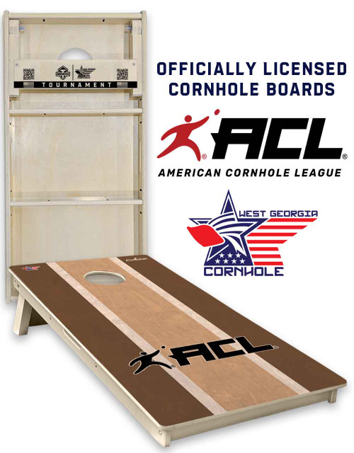 acl approved cornhole board set with acl comp stamp