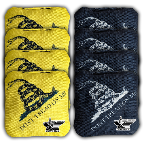 don't tread on me flag cornhole toss bags