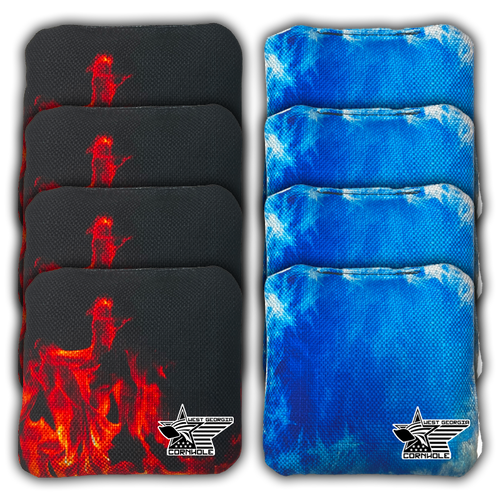 fire and ice cornhole toss bags