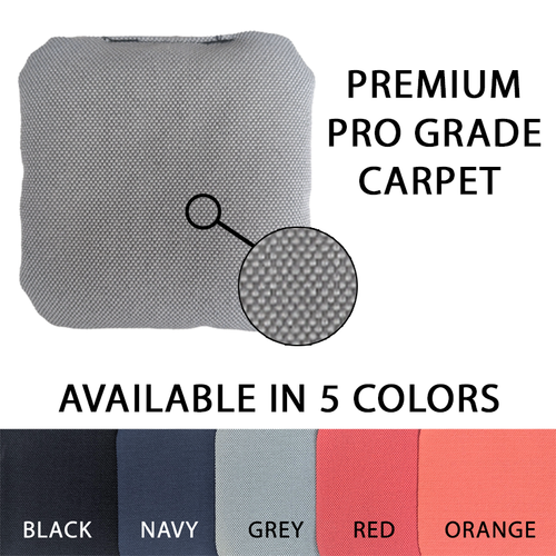 available carpet colors and close up of custom carpet cornhole bags available carpet colors and close up of custom carpet cornhole bags