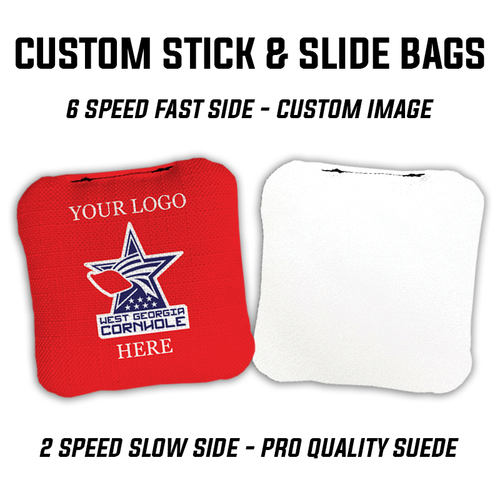 Custom Stick & Slide Cornhole Toss Bags (8 Bags)