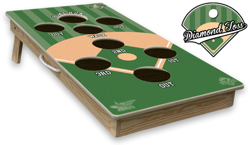 diamond toss cornhole baseball toss game board