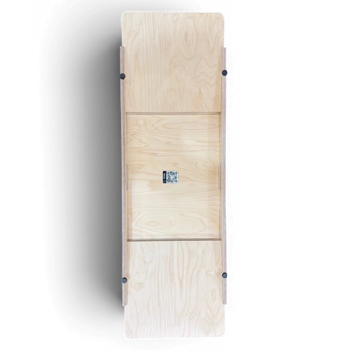 underside of skeech ball tailgate game with adjustable feet for leveling