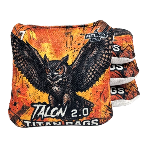 acl stamped professional titan cornhole bags with an owl design talon