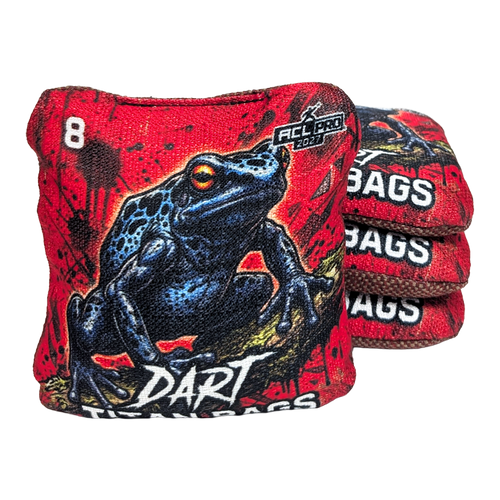 acl stamped professional titan cornhole bags with a frog design dart