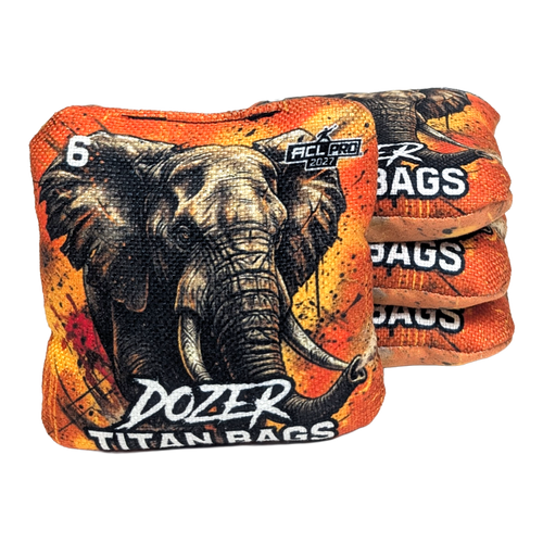 acl stamped professional titan cornhole bags with an elephant design dozer