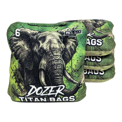 acl stamped professional titan cornhole bags with an elephant design dozer