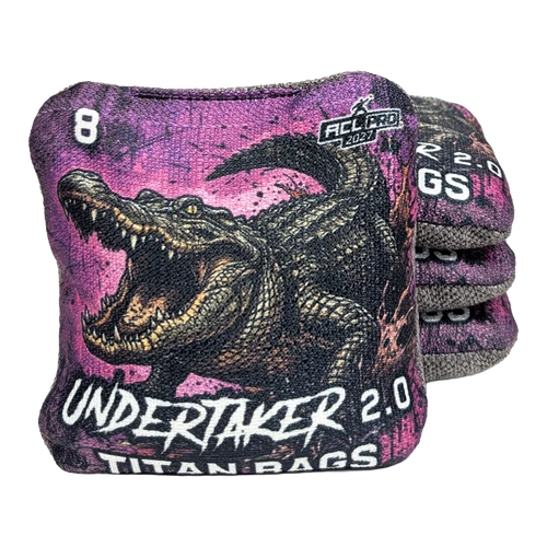 acl stamped professional titan cornhole bags with an alligator design undertaker 2.0