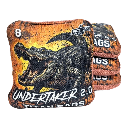 acl stamped professional titan cornhole bags with an alligator design undertaker 2.0