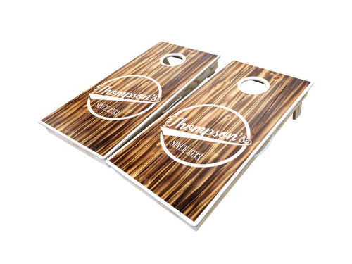 Burned Wood Design Custom Cornhole Boards