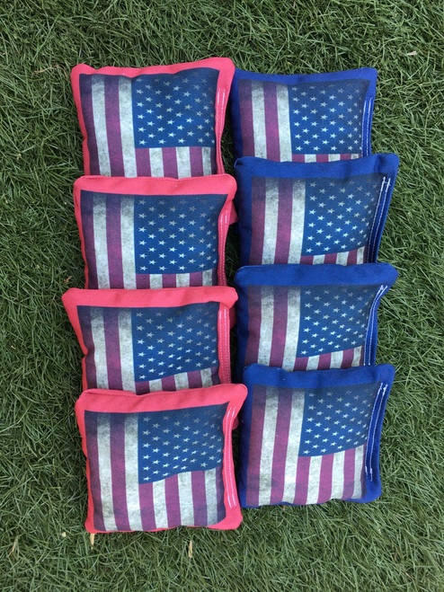 Vintage American Flag Cornhole Toss Bags (8 Bags) Vintage American Flag Cornhole Toss Bags (8 Bags)