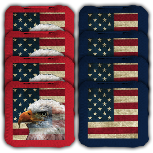 American Flag Eagle Cornhole Toss Bags (8 Bags)