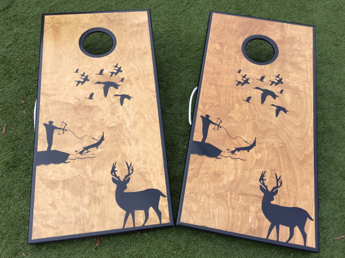 Deer, Duck, and Bowfishing Custom Cornhole Boards Deer, Duck, and Bowfishing Custom Cornhole Boards