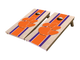 clemson striped cornhole board