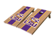LSU classic stripe cornhole boards