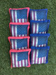 Vintage American Flag Cornhole Toss Bags