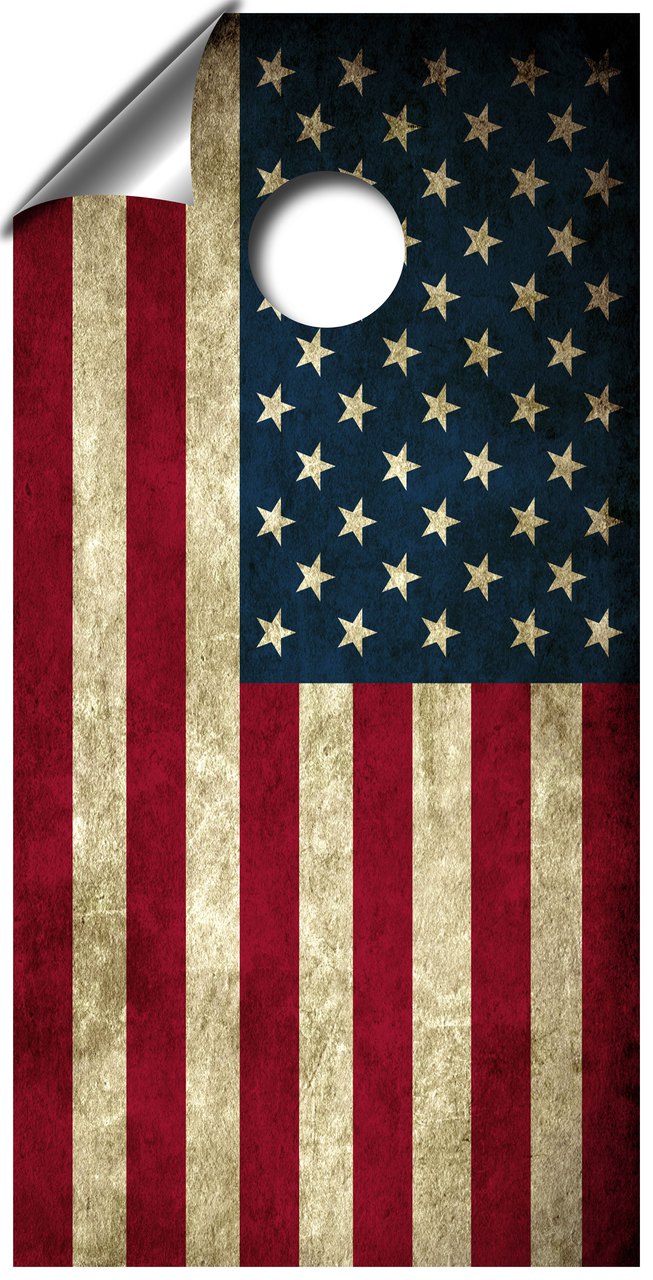 Rustic American Flag Cornhole Game Board, Zazzle