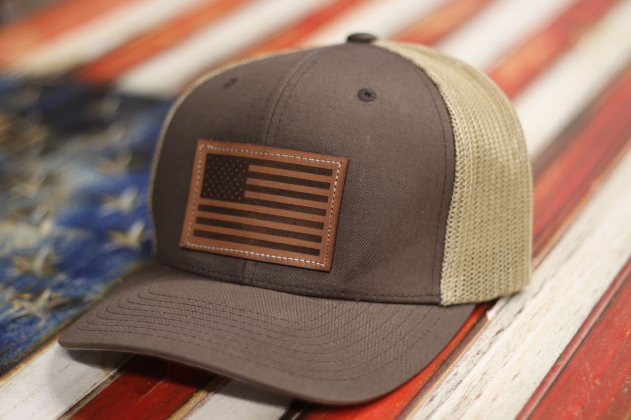 Macon Bacon Leather Patch Trucker Hat