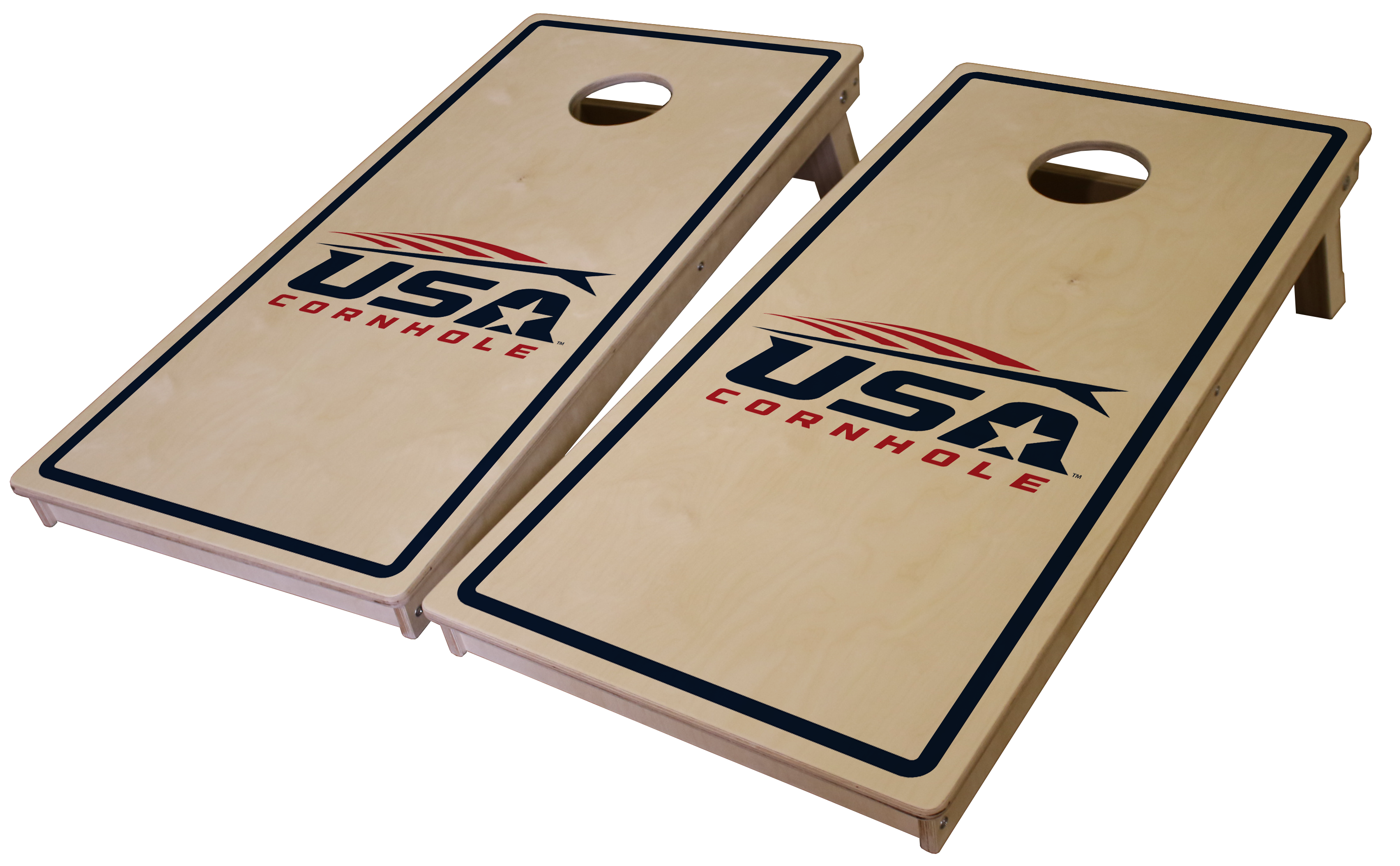 WestGeorgiaCornhole 2' x 4' Tri Stripes Solid Wood Cornhole Board & Reviews